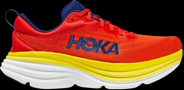 Hoka Bondi 8 Red Alert/Flame - HypeFly India View 1