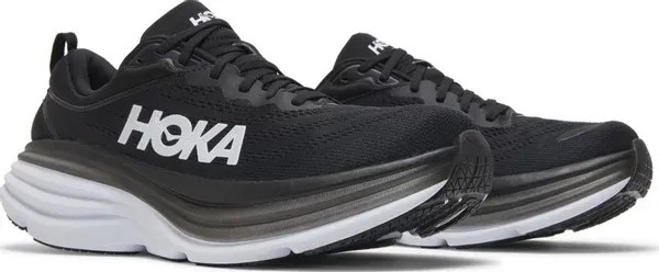 Hoka Bondi 8 Black White - HypeFly India View 2