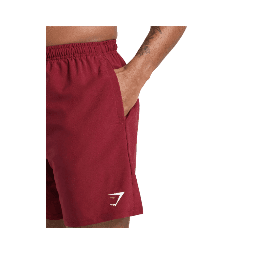 Gymshark Arrival 7" Shorts Sets Red - HypeFly India View 2