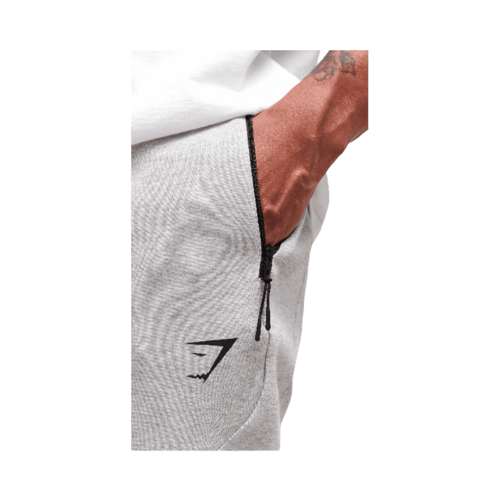 Gymshark Interlock Tech Joggers Light Grey Core Marl - HypeFly India View 3