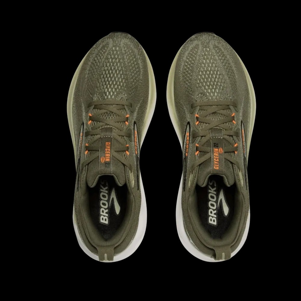 Brooks Glycerin 22 Dusty Olive Tea Orange - HypeFly India View 4