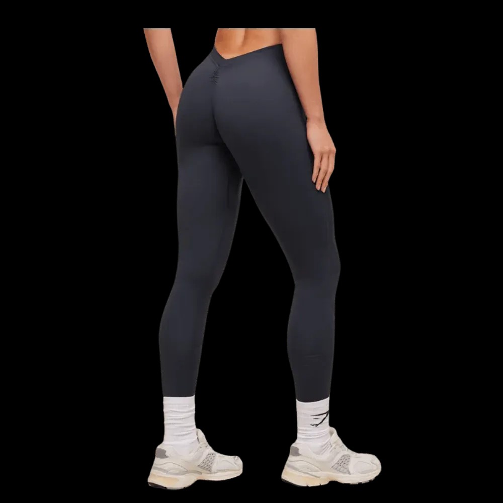 Gymshark Lifting Dipped Waistband Leggings Heavy Blue - HypeFly India View 3
