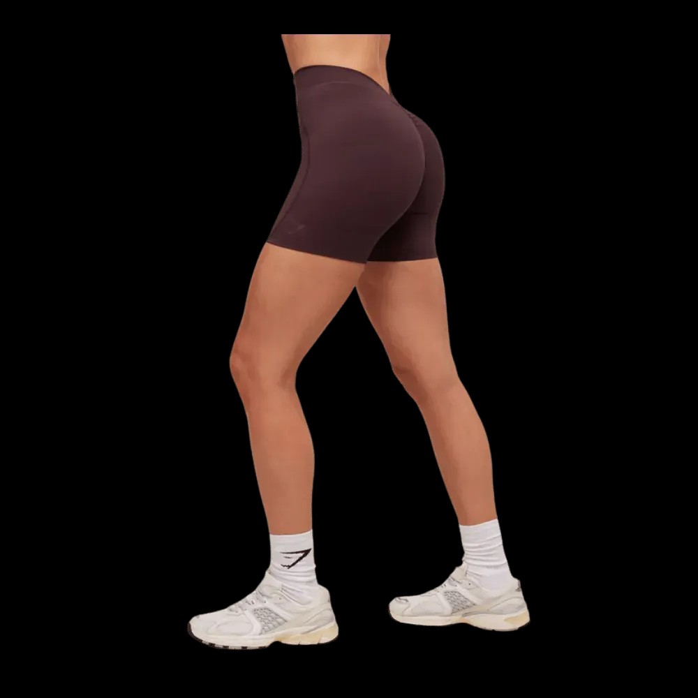 Gymshark Lifting Dipped Waistband Short Cherry Purple - HypeFly India View 1