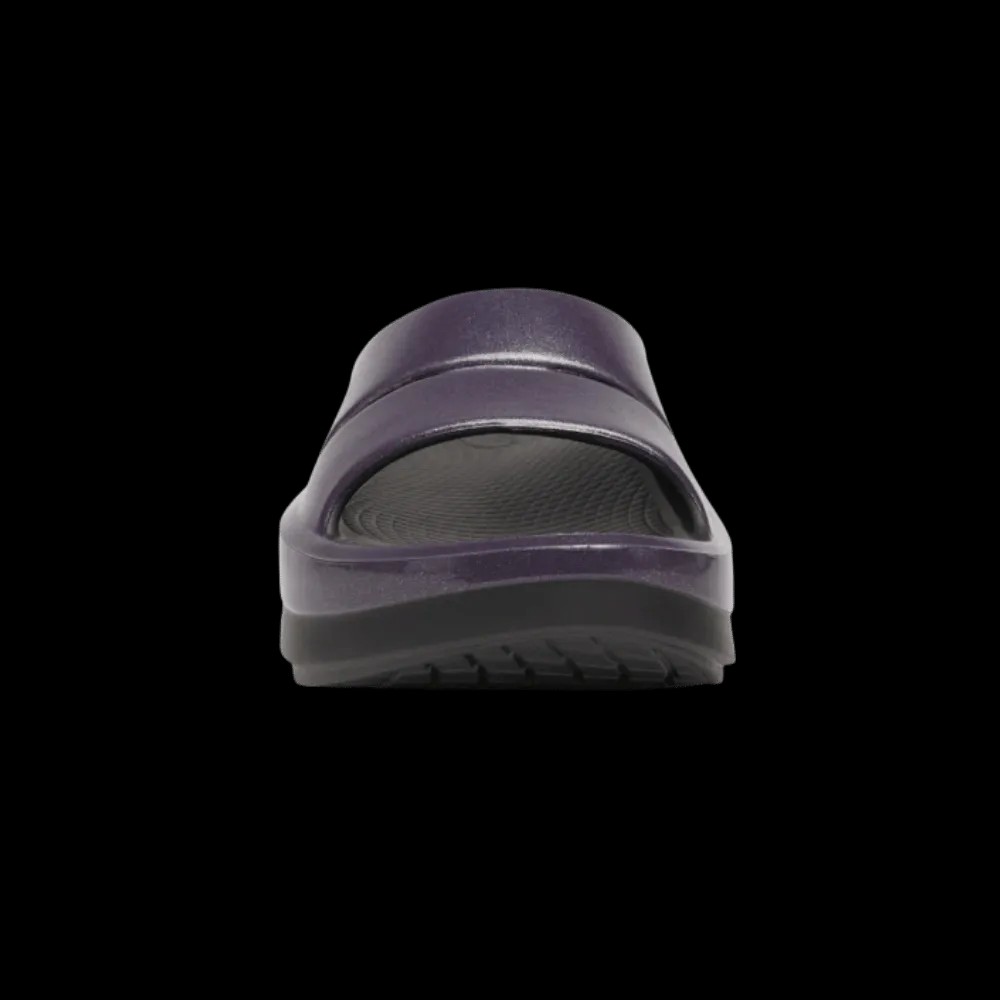 Oofos OOmega OOahh Stacked Sandal Amethyst Sparkle - HypeFly India View 4