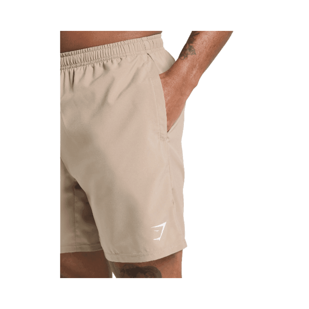 Gymshark Arrival 7" Shorts Cement Brown - HypeFly India View 3