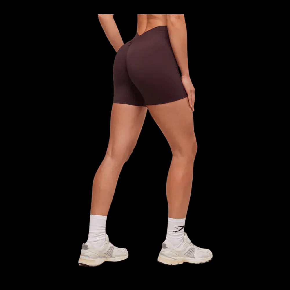 Gymshark Lifting Dipped Waistband Short Cherry Purple - HypeFly India View 5