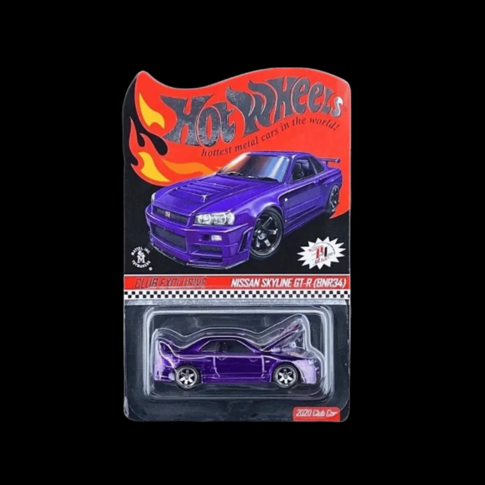 Hot Wheels RLC Nissan Skyline GT-R (R34) Spectraflame Purple - HypeFly India View 1