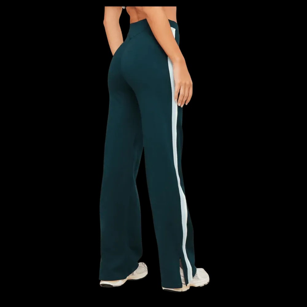 Gymshark Piping Wide Leg Pant Deep Petrol Blue - HypeFly India View 4
