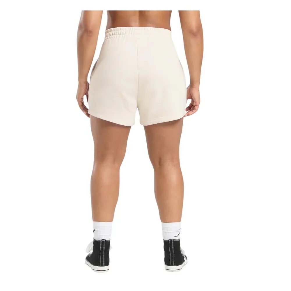 Gymshark Lifting Essentials Graphic Brushed 4' Shorts Oat White - HypeFly India View 2