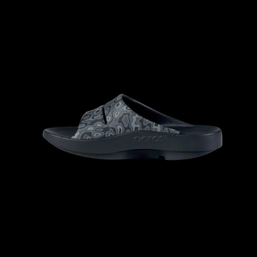 Oofos OOahh Sport Slide Sandal Black Water Camo - HypeFly India View 4