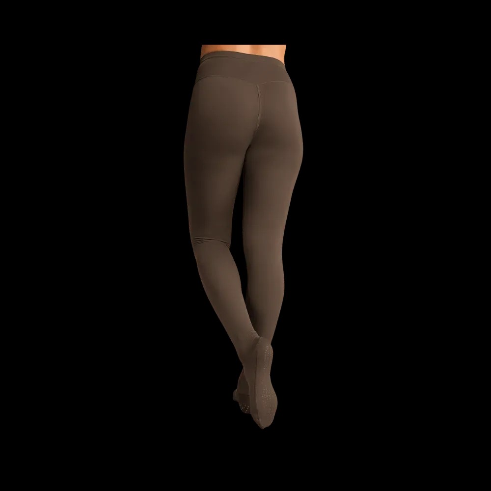 Nike X Skims Women's High-Waisted Footsie Grip Leggings Dark Sepia - HypeFly India View 3