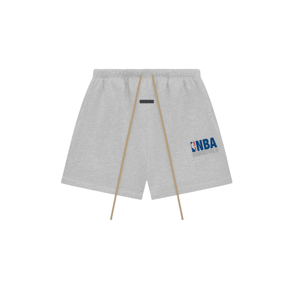Fear of God Heather Gray NBA x ESSENTIALS Sweatshorts - HypeFly India View 1