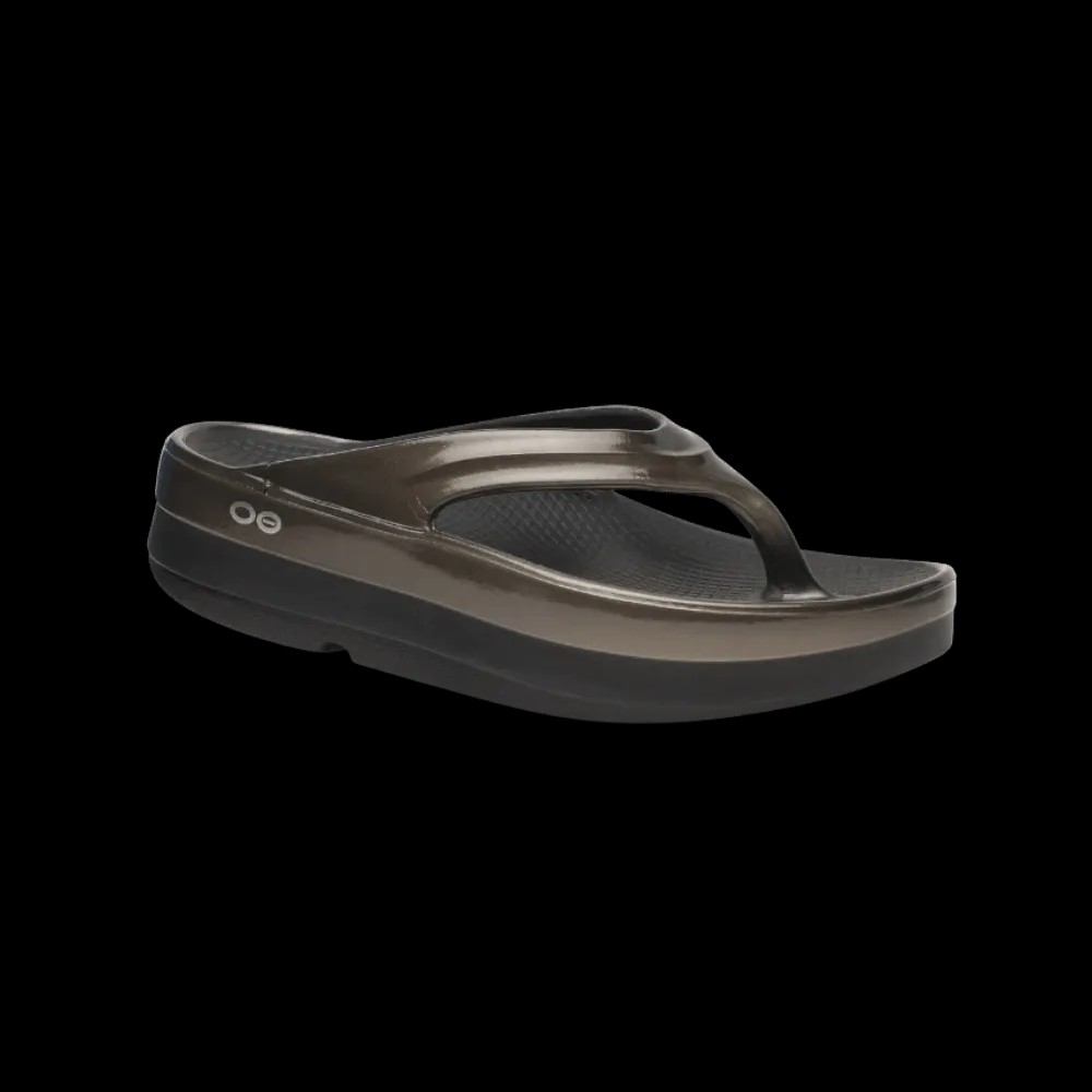 Oofos OOmega OOlala Stacked Sandal -Titanium Mirror - HypeFly India View 2