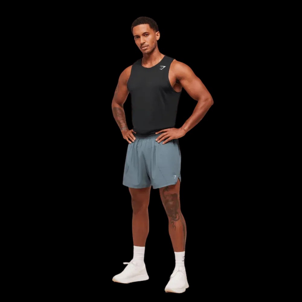Gymshark Running Short 5" Iron Blue - HypeFly India View 5