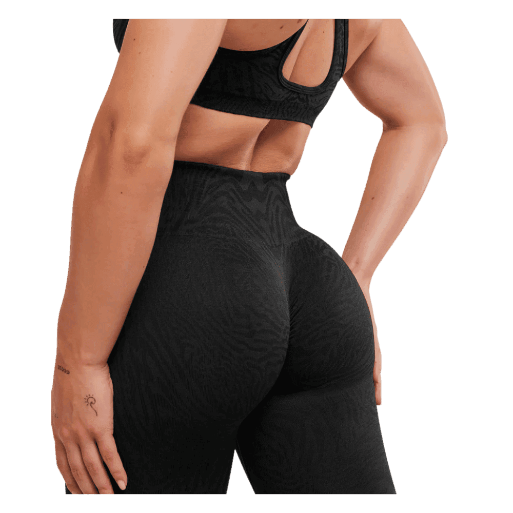 Gymshark Adapt Animal Seamless Leggings Black/Asphalt Grey - HypeFly India View 5