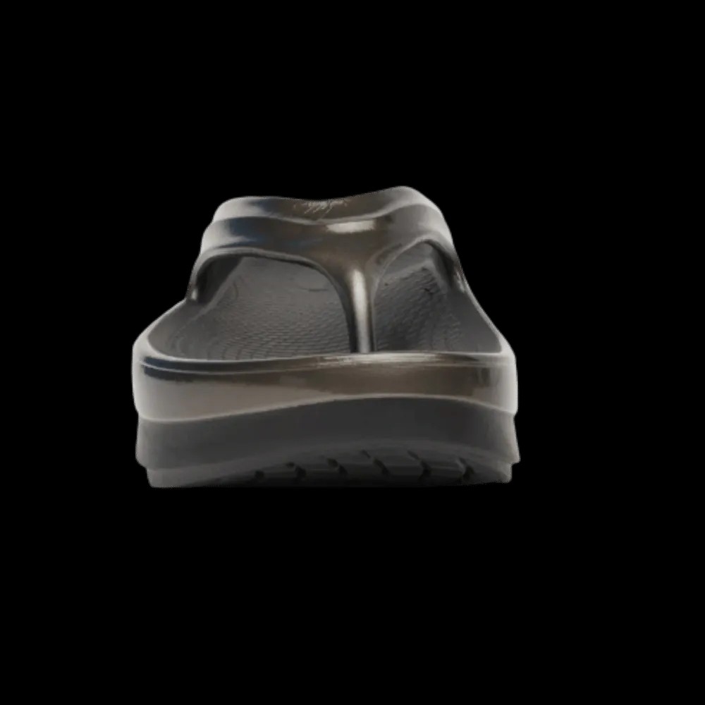 Oofos OOmega OOlala Stacked Sandal -Titanium Mirror - HypeFly India View 3