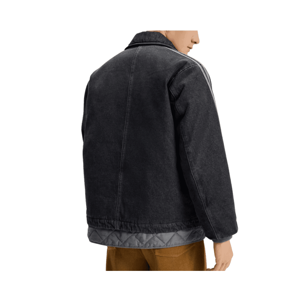 adidas CTT Oversized Chinese Track Top 3.0 Jacket Medium Black Denim - HypeFly India View 2