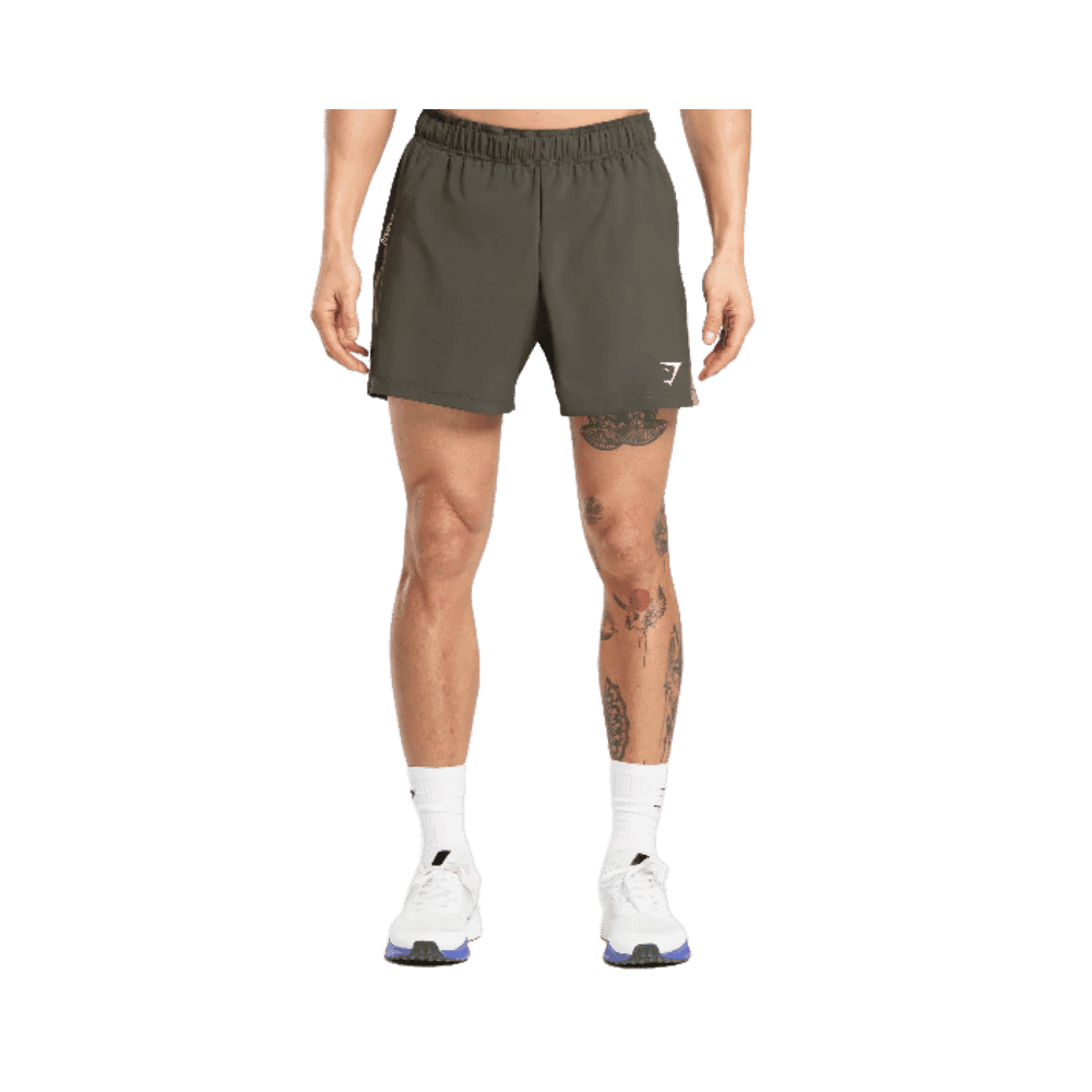 Gymshark Sport 5" Shorts Strength Green - HypeFly India View 1