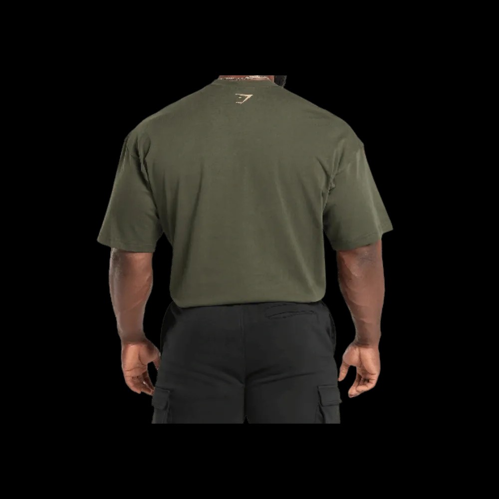 Gymshark Collegiate T-Shirt Strength Green - HypeFly India View 1