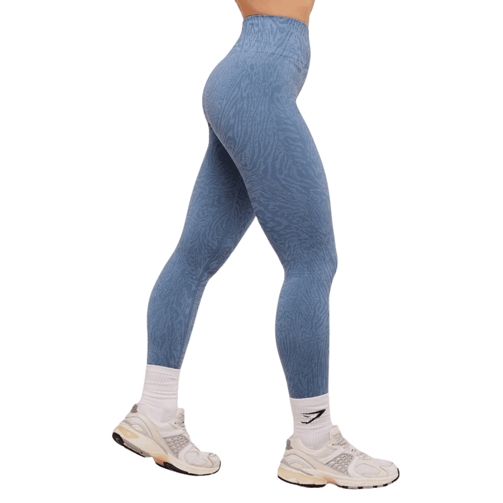 Gymshark Adapt Animal Seamless Leggings Worn Blue/Peri Blue - HypeFly India View 2