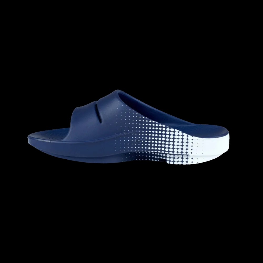 Oofos OOahh Sport Slide Sandal Navy - HypeFly India View 2