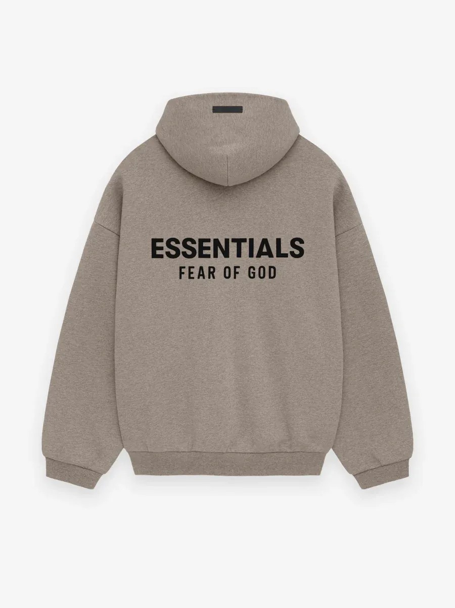 Fear of God Essentials Fleece Hoodie (FW24)Heather Gray - HypeFly India View 1