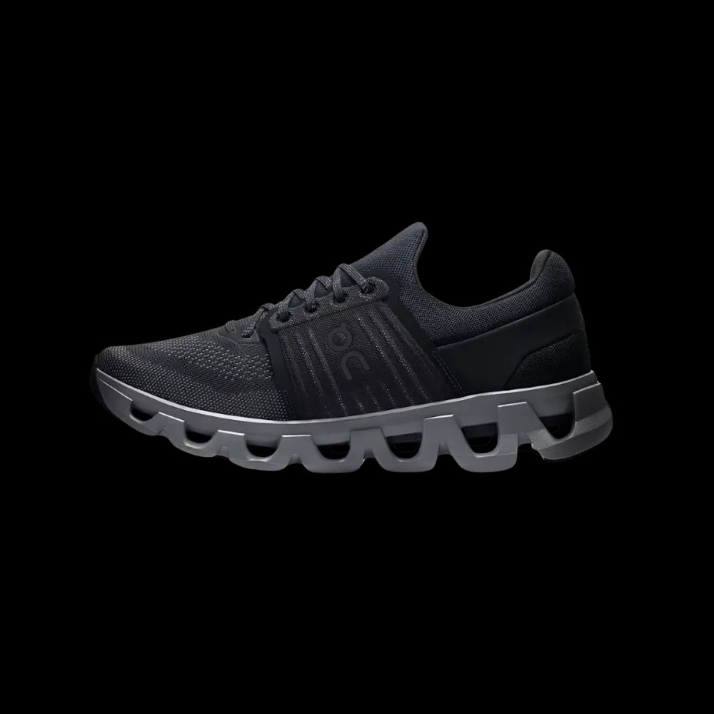 On running Cloudswift 4 AD Black | Rock - HypeFly India View 2
