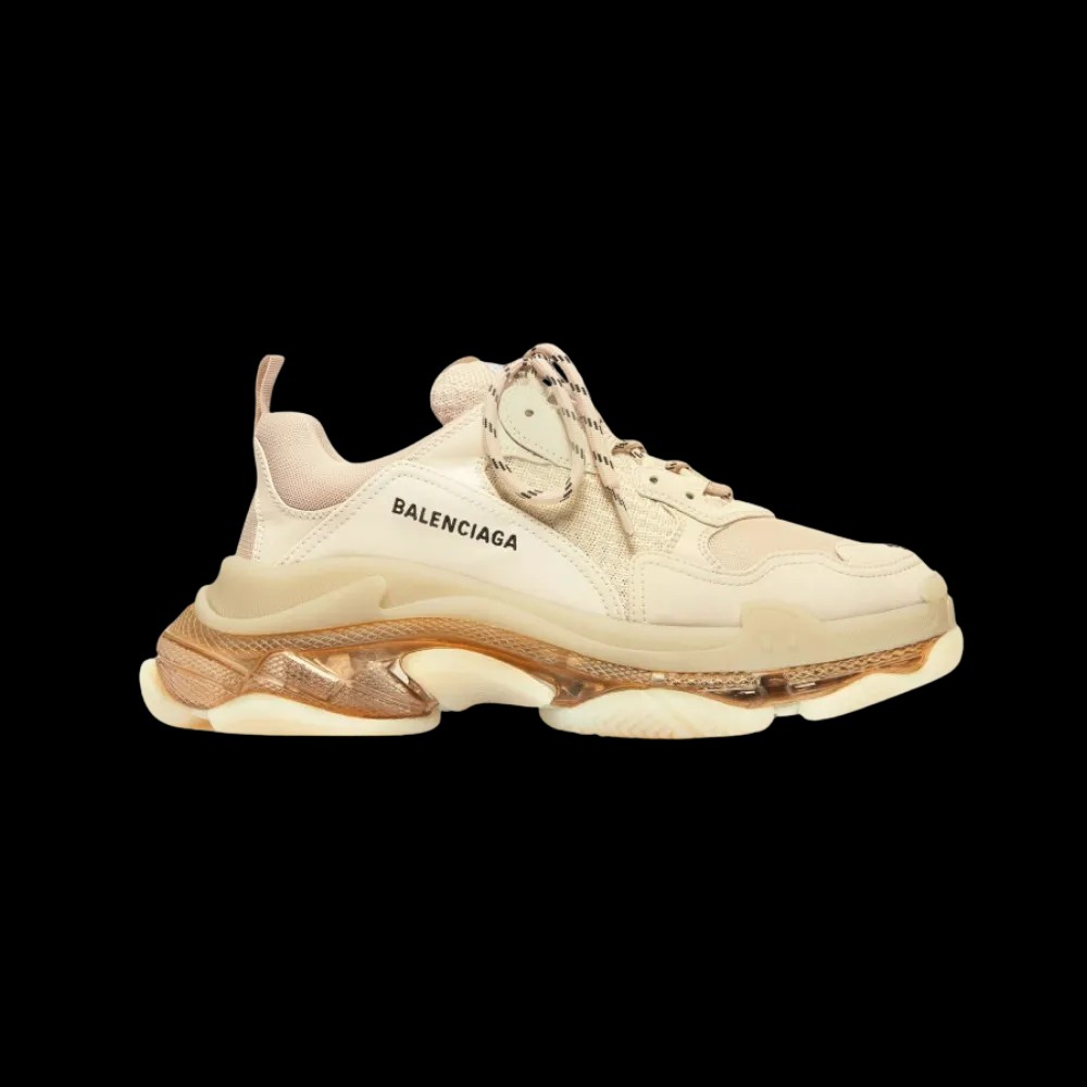 Balenciaga Triple S Clear Sole Sneaker In Beige - HypeFly India View 1