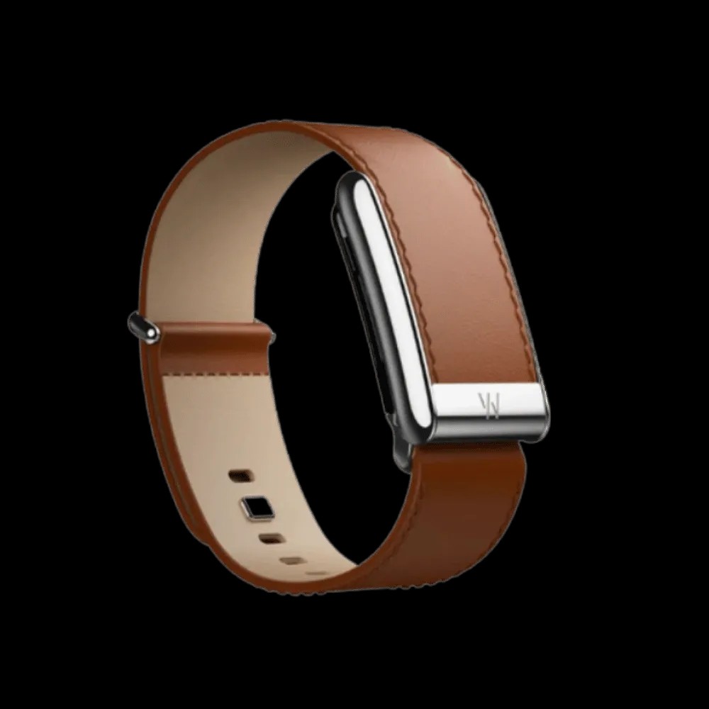 Whoop 5.0 Peak / MG Life Leatherluxe Straight Chestnut/Cream with Titanium Band (12 Month Subscription Included) - HypeFly India View 1