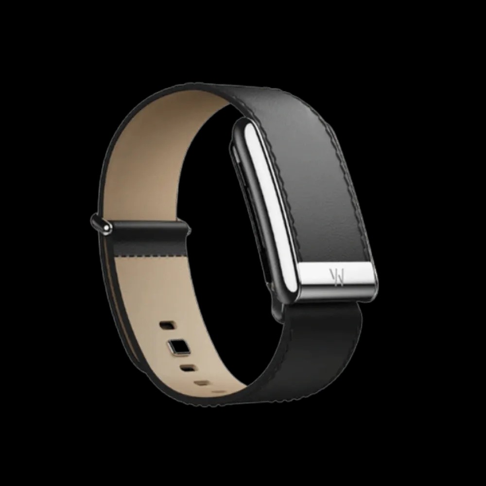 Whoop 5.0 Peak / MG Life Leatherluxe Straight Black/Cream with Titanium Band (12 Month Subscription Included) - HypeFly India View 1