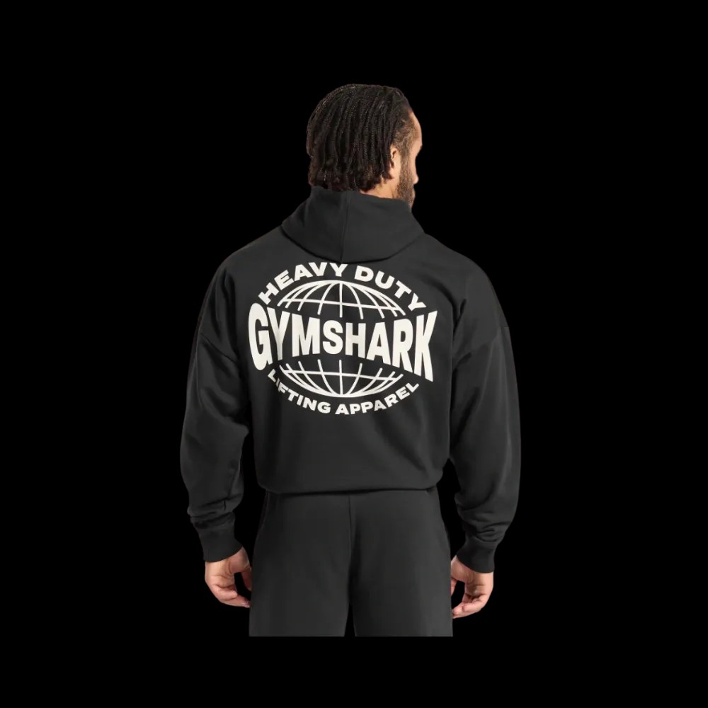 Gymshark Heavy Duty Apparel Hoodie Oversized Fit Black - HypeFly India View 1