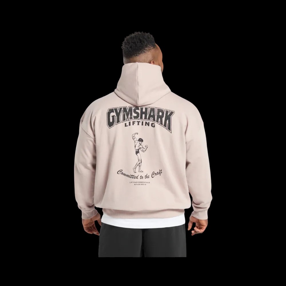 Gymshark Committed to the Craft Hoodie Oversized Fit Muted Pink - HypeFly India View 1