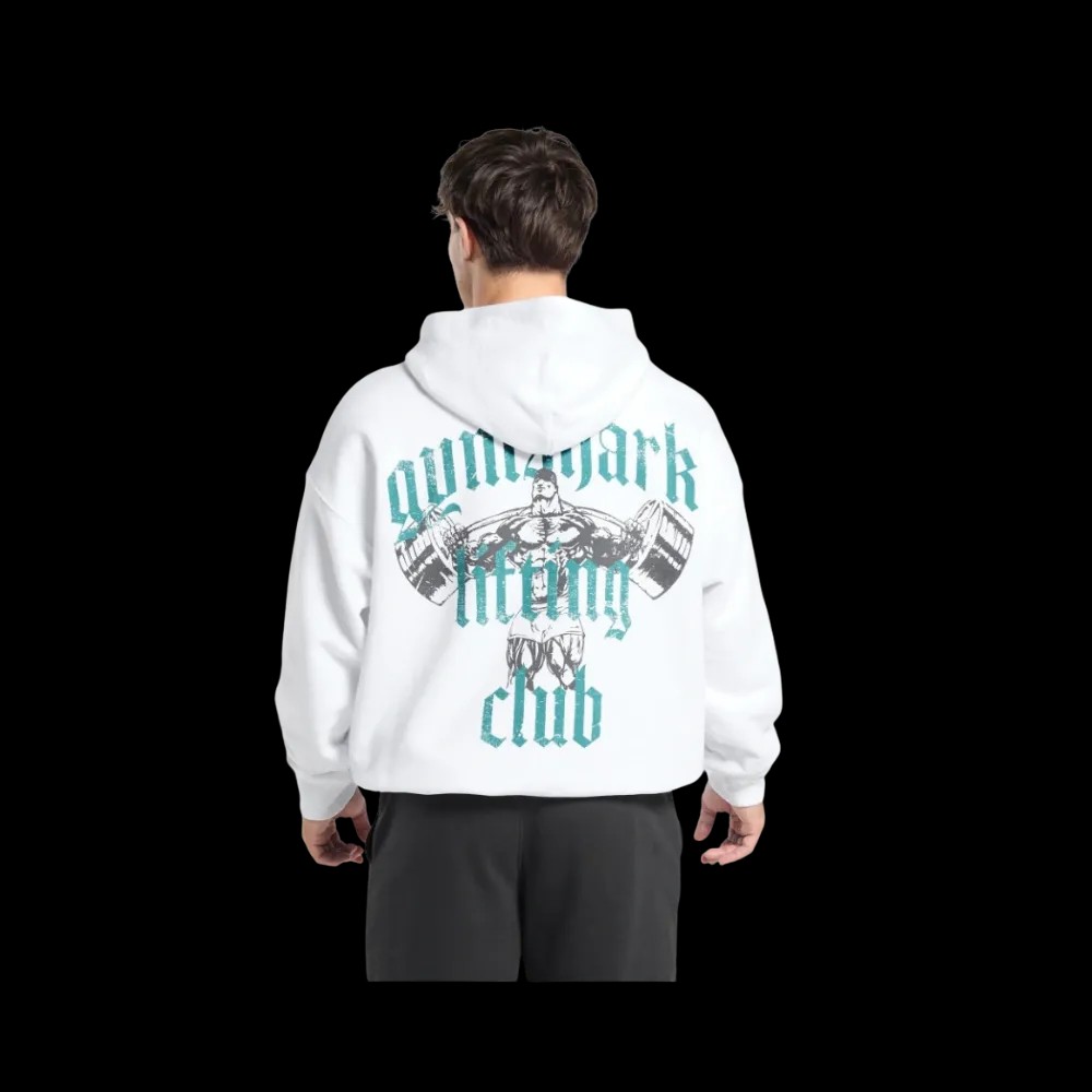 Gymshark Lifting Club Hoodie Oversized Fit White - HypeFly India View 1