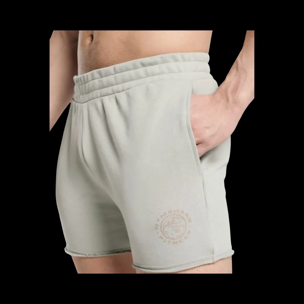 Gymshark Legacy Shorts Muscle Fit Stone Grey - HypeFly India View 5