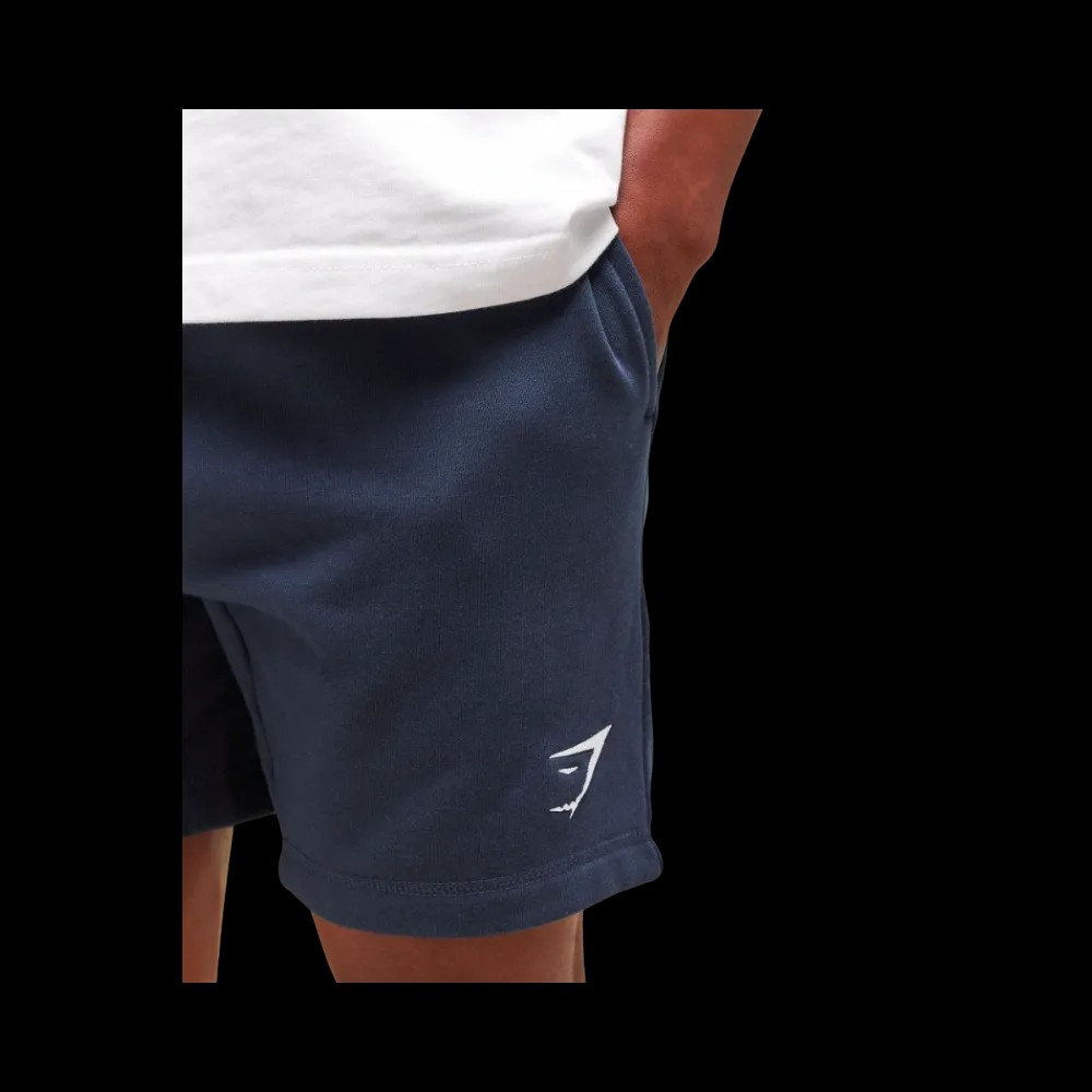 Gymshark Crest 7" Shorts Slim Fit Navy - HypeFly India View 4