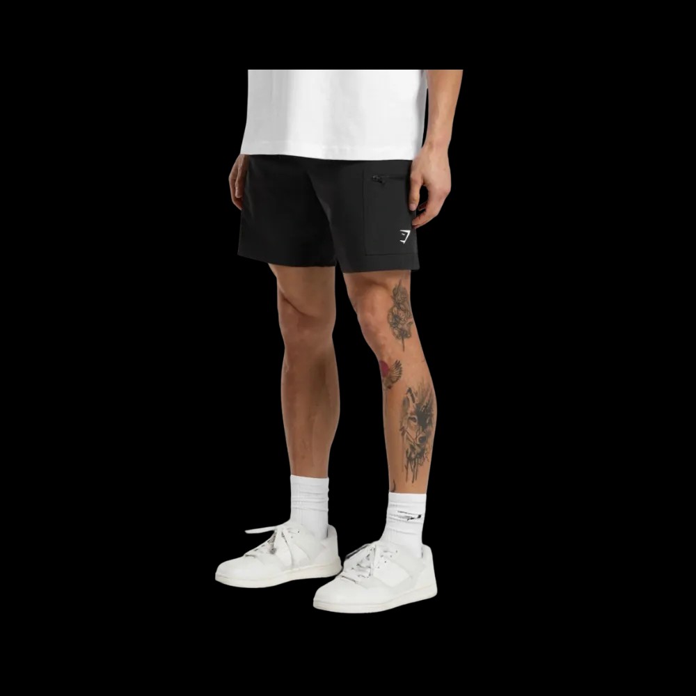 Gymshark Rest Day 6" Cargo Shorts Slim Fit Black - HypeFly India View 3