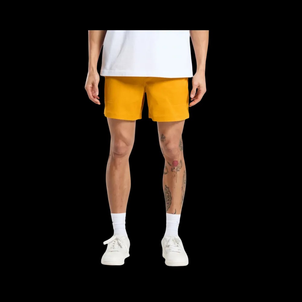 Gymshark Rest Day Woven Shorts Regular Fit Burnt Yellow - HypeFly India View 1