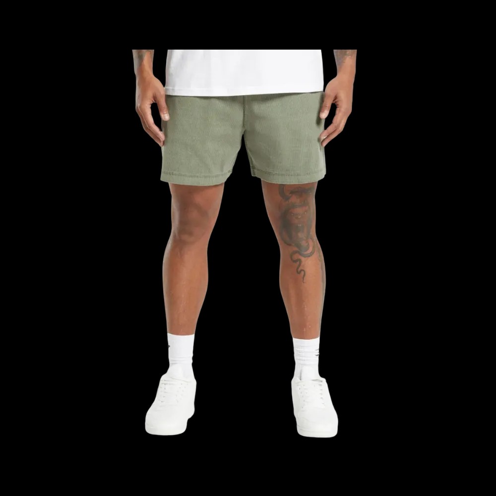 Gymshark Heavyweight Ribbed Shorts Oversized Fit Unit Green - HypeFly India View 1