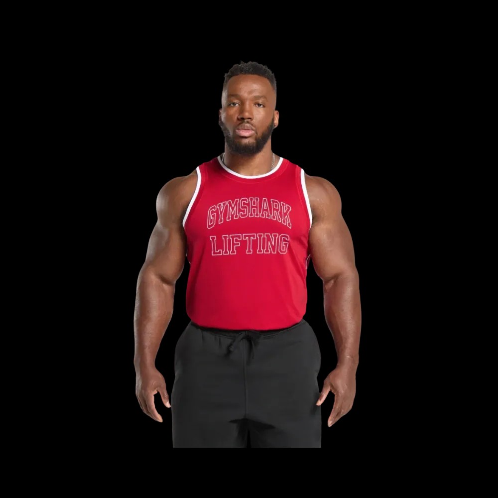 Gymshark Mesh Tank Regular Fit Conditioning Red - HypeFly India View 1