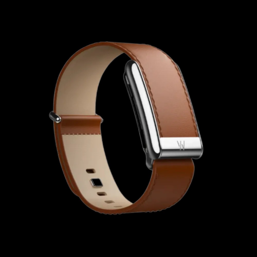 Whoop 5.0 Peak / MG Life Leatherluxe Straight Chestnut/Cream with Titanium Band (Strap Only) - HypeFly India View 1