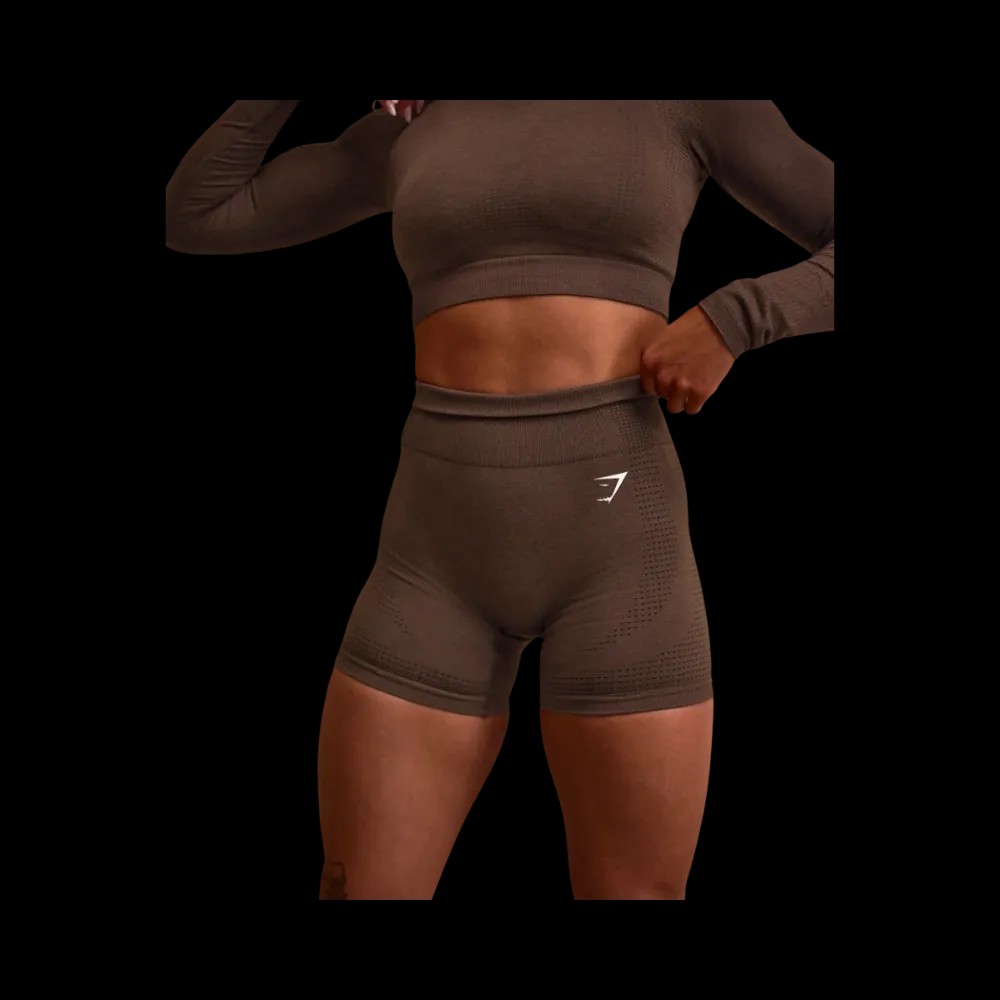 Gymshark Vital Shorts Coral Espresso Marl - HypeFly India View 5