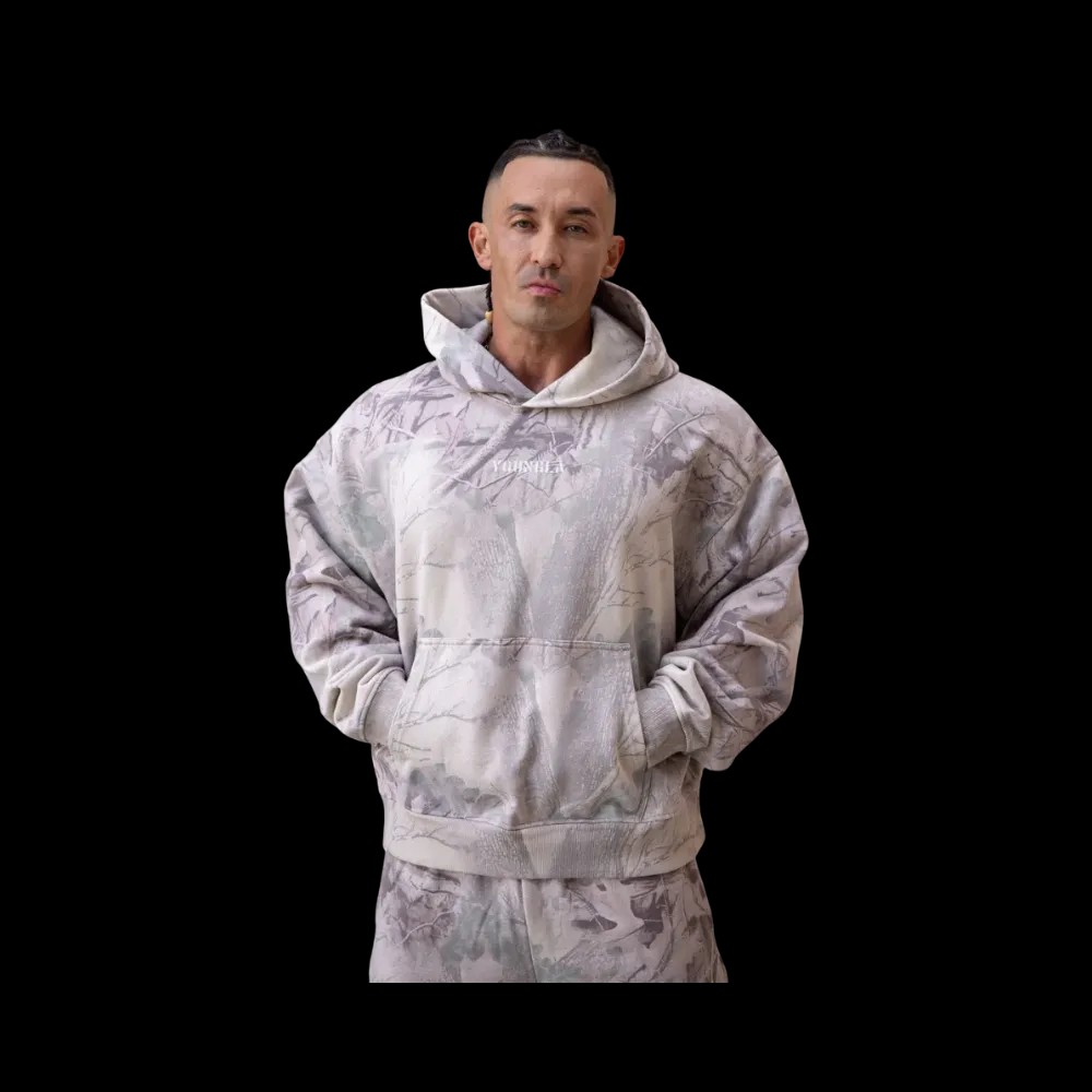 YoungLA Tree Camo Collection Pullover Hoodies Desert Tan Tree Camo - HypeFly India View 2