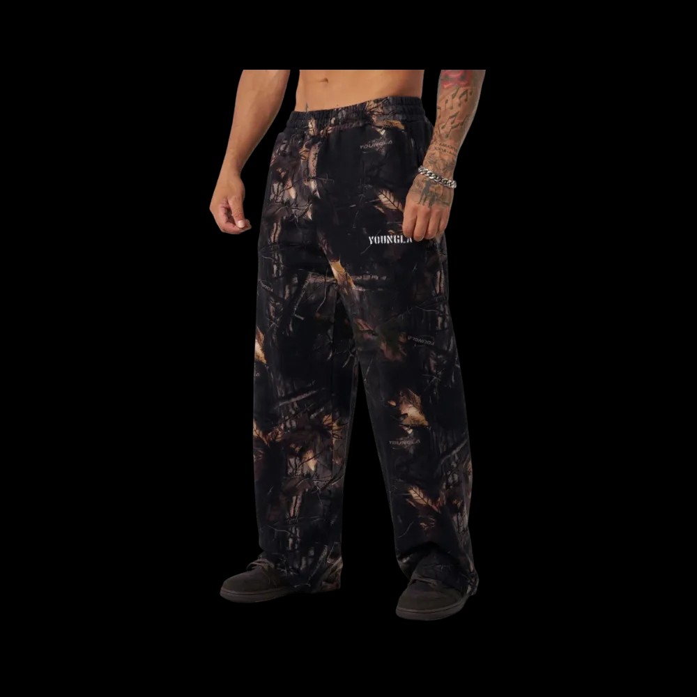Young LA Tree Camo Collection No Cuff Sweats Black Tree Camo - HypeFly India View 1