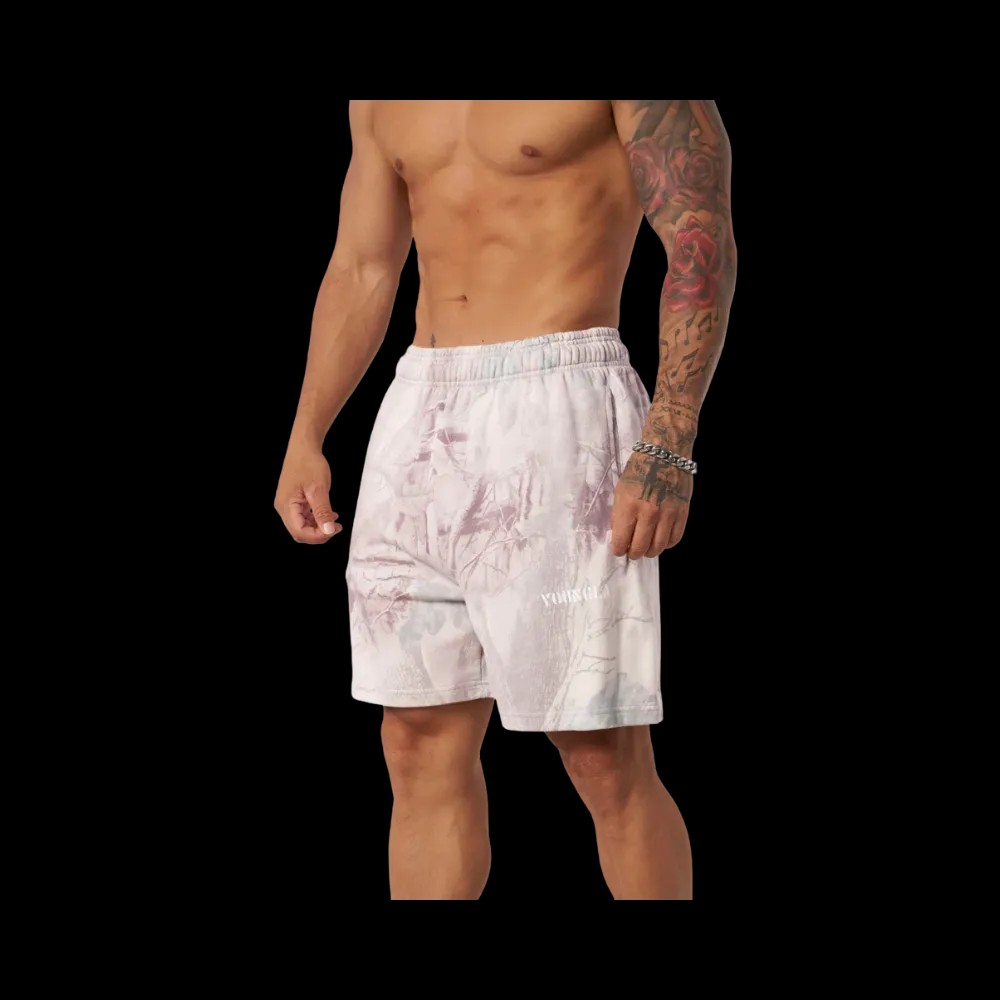 YoungLA Tree Camo Collection Shorts Desert Tan Tree Camo - HypeFly India View 1