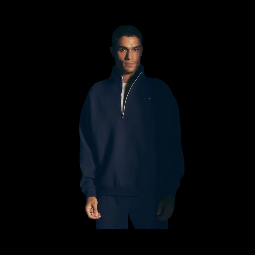 Alo Men's Accolade 1/4 Zip Pullover Navy - HypeFly India View 4