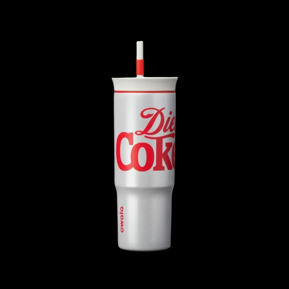 Owala x Diet Coke 24oz Special Edition Stainless Steel Straw Tumbler Classic Diet Coke - HypeFly India View 1