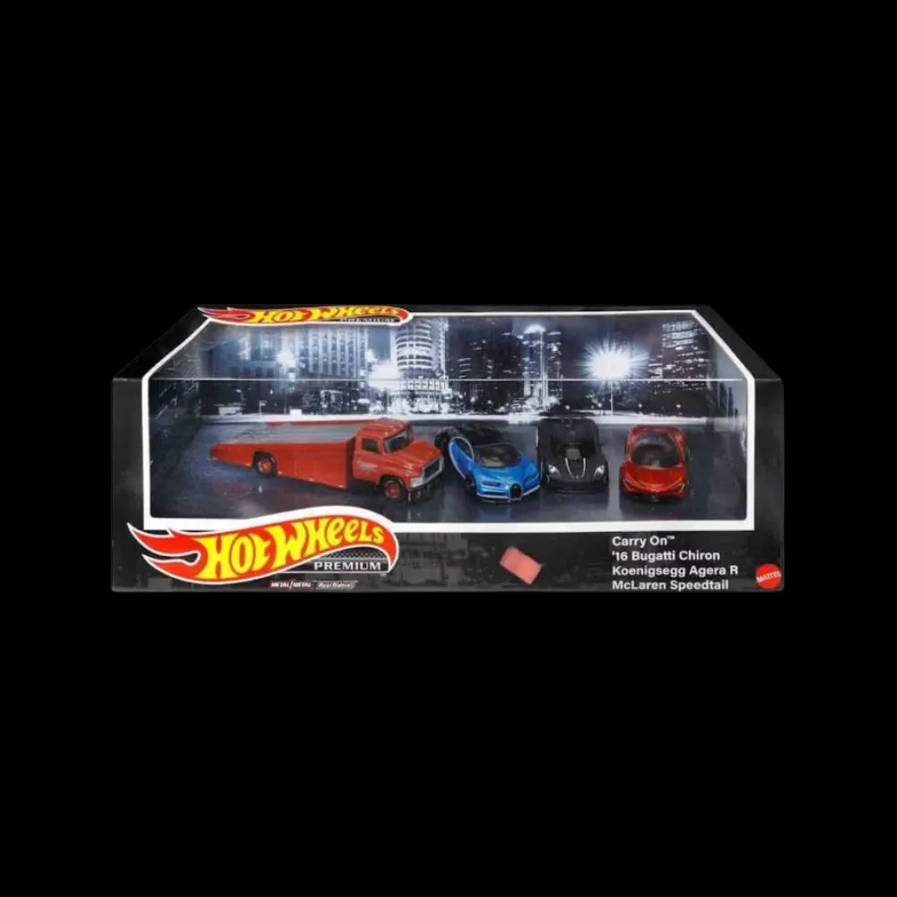 Hot Wheels Supercars Bugatti Chiron Koenigsegg Agera McLaren Speedtail Premium Set - HypeFly India View 1