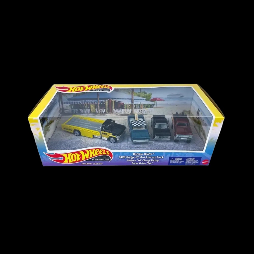 Hot Wheels Premium Horizon Hauler 1978 Dodge Custom '62 Pickup Set - HypeFly India View 1