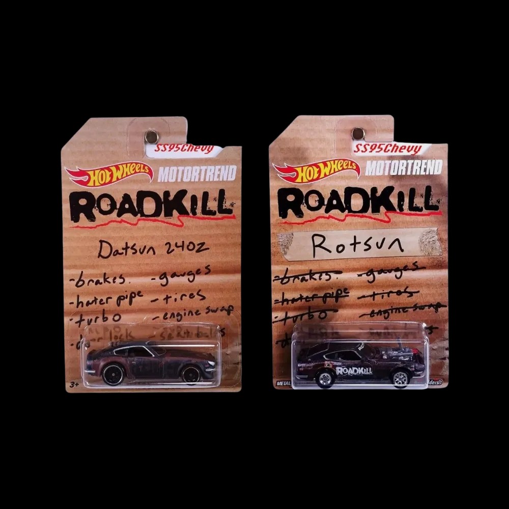 Hot Wheels Motortrend Roadkill Rotsun Custom '71 & Datsun 240Z Set - HypeFly India View 1