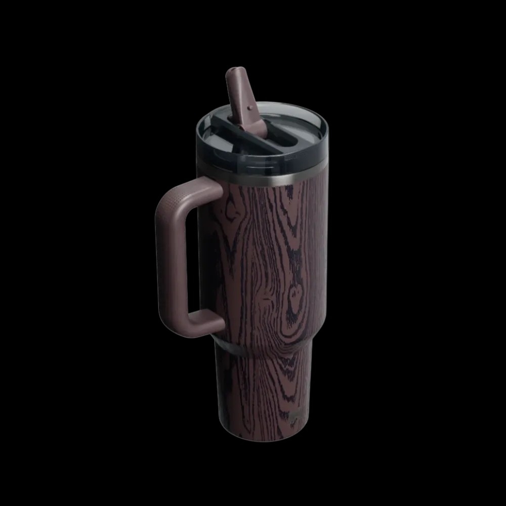 Stanley Cheers and Cheer Quencher ProTour Flip Straw Tumbler (40OZ) Redwood Woodgrain - HypeFly India View 2